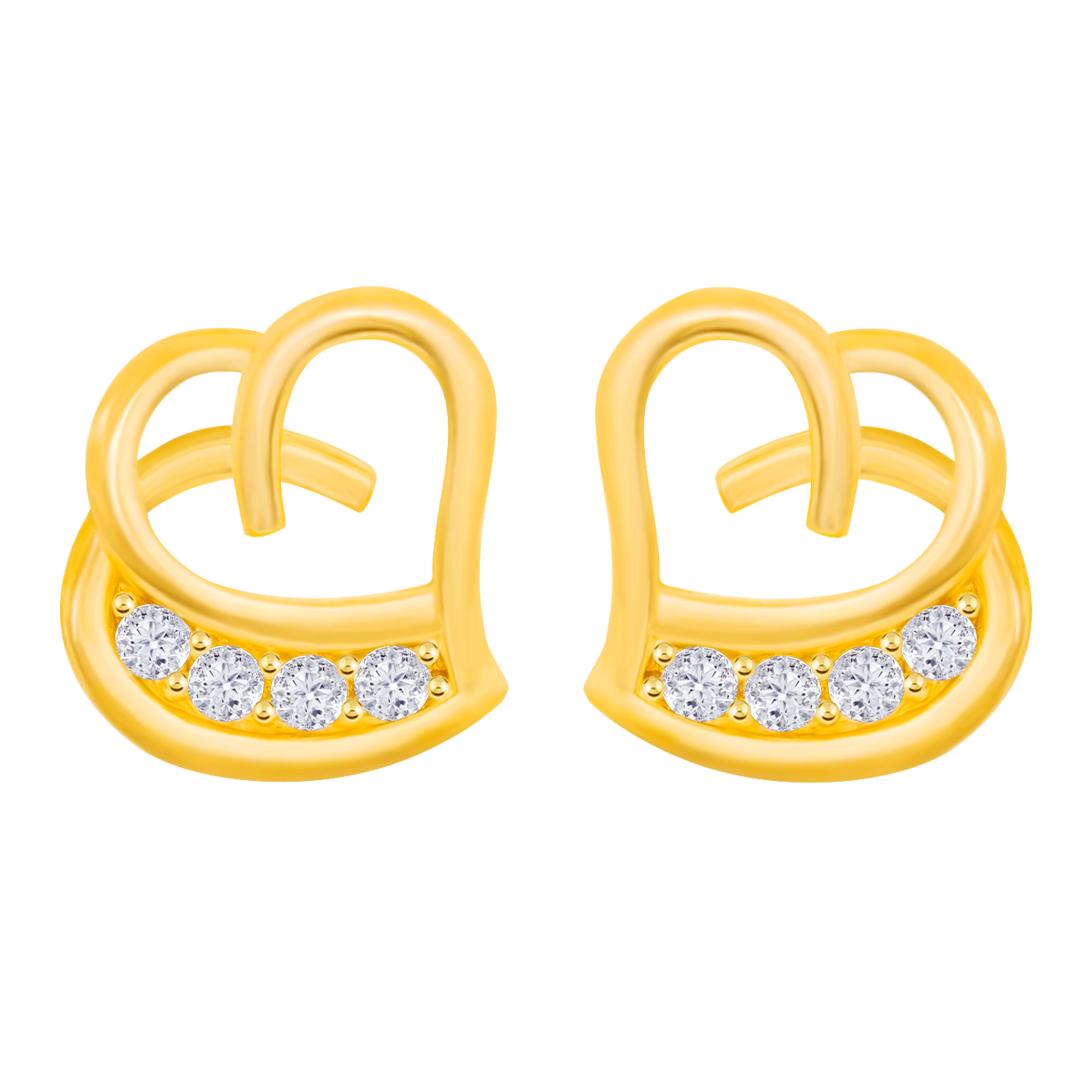 14k Gold The Heart Earrings (JE3972)