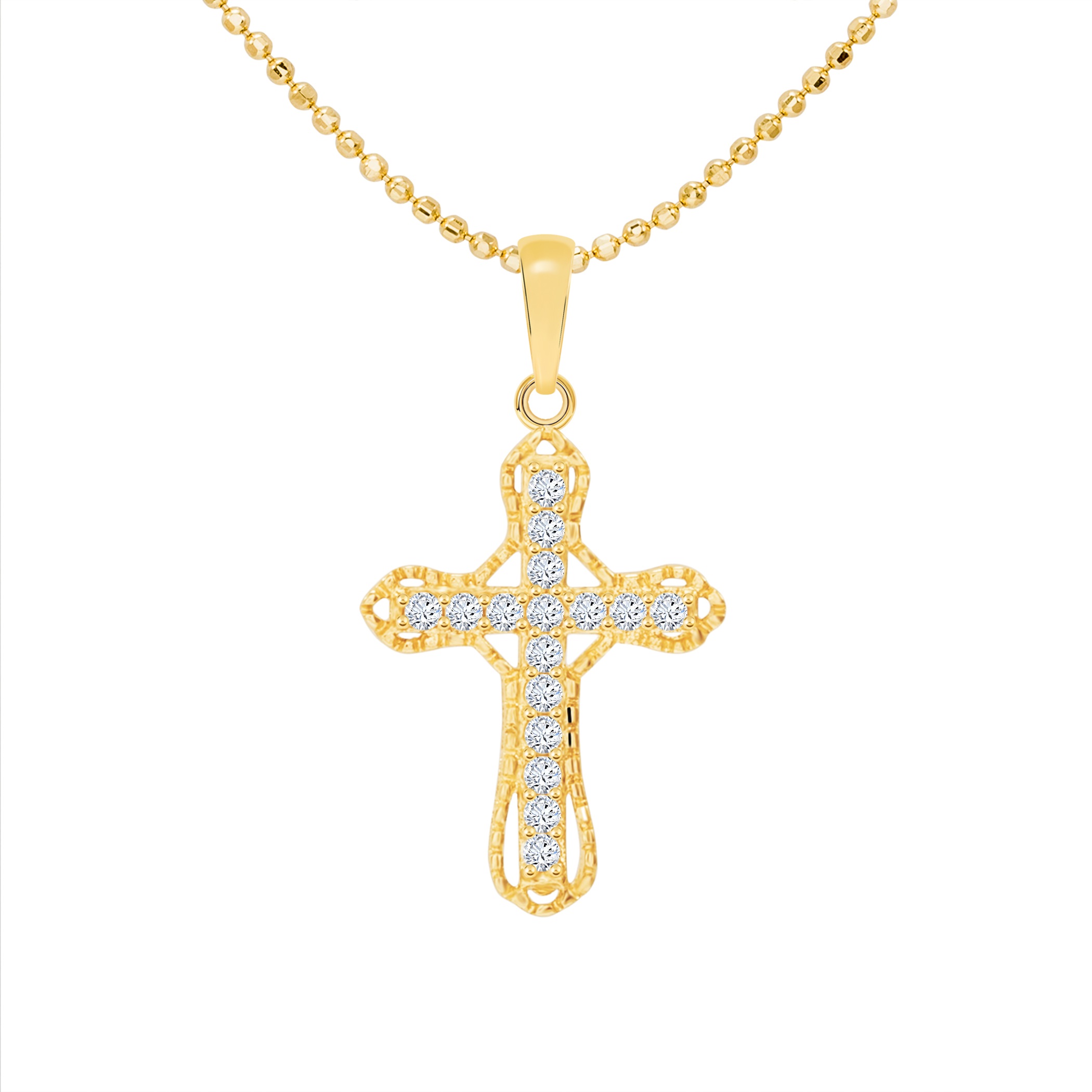 14k Gold Cross Pendant (JP6364)